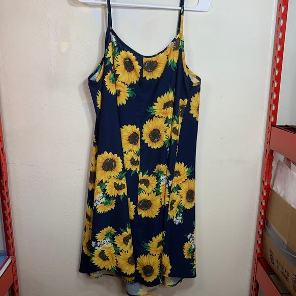 Women's Summer Sleeveless Sunflower Print Size L - Picture 5 of 10